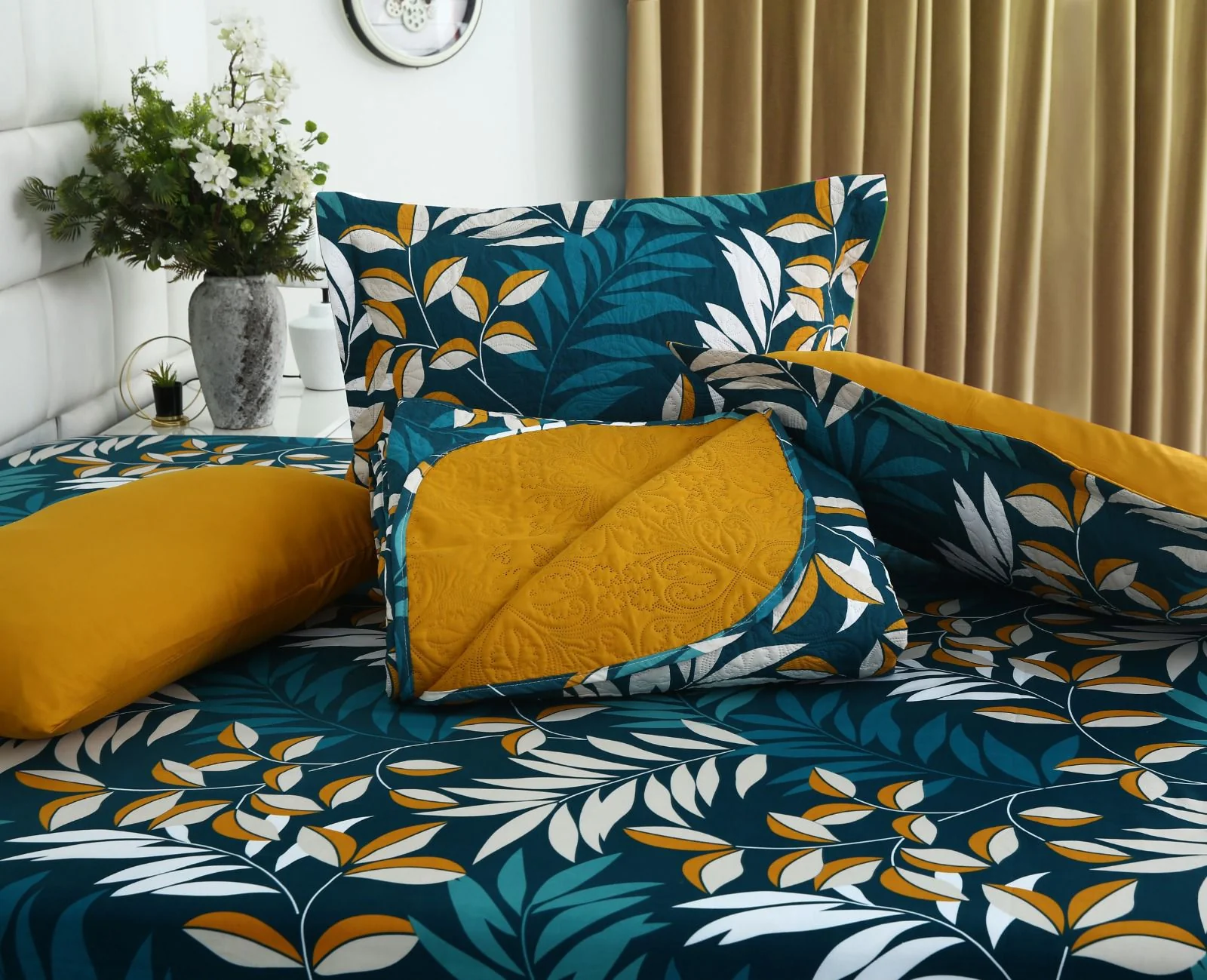 6 PCs Bed Spread Set- Tropicals - Image 13