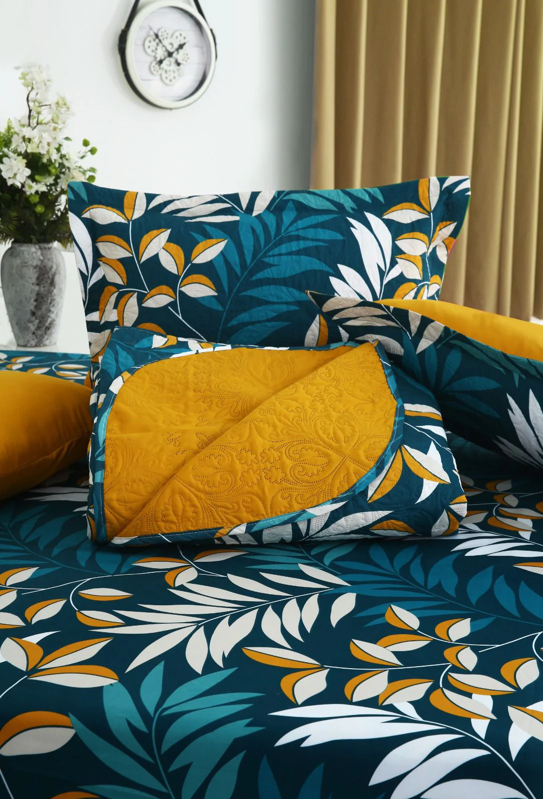 6 PCs Bed Spread Set- Tropicals - Image 14