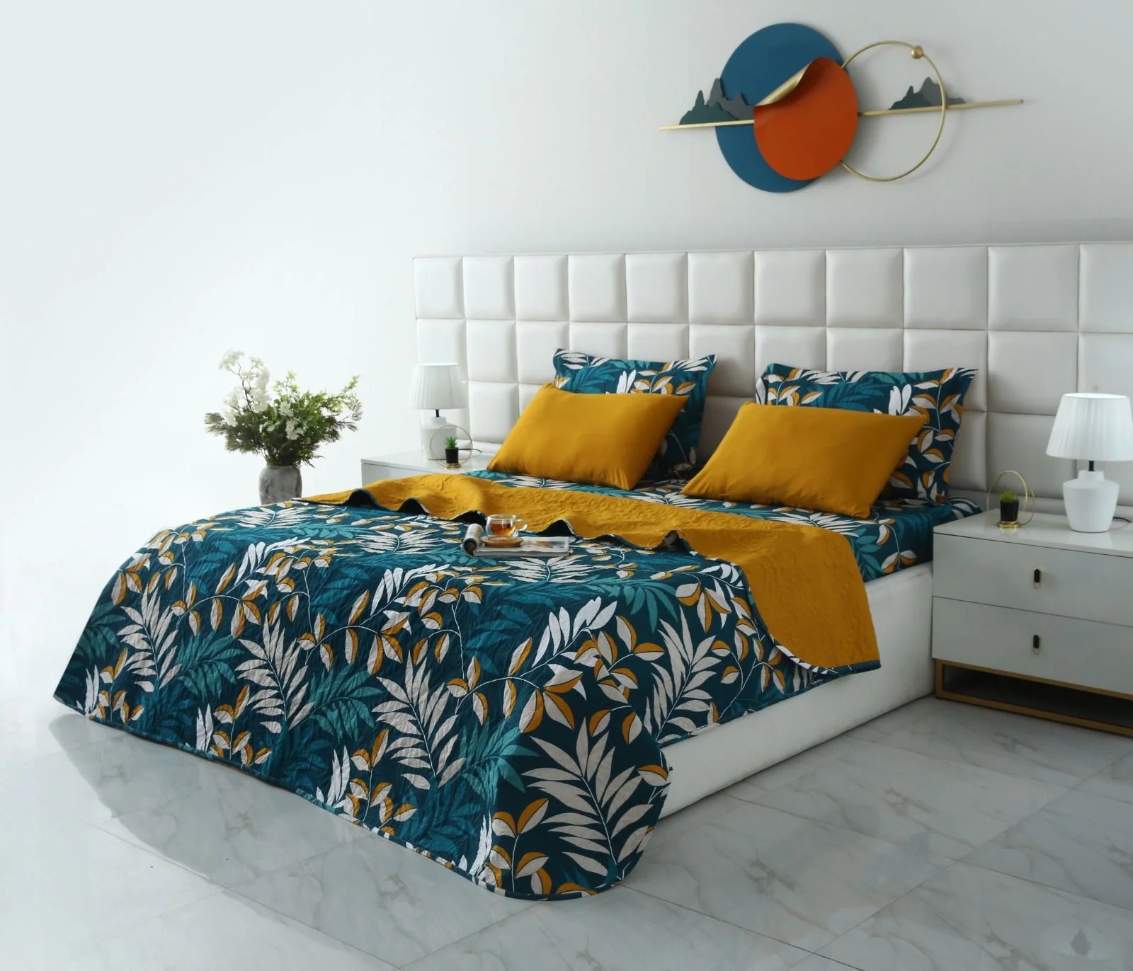 6 PCs Bed Spread Set- Tropicals - Image 3