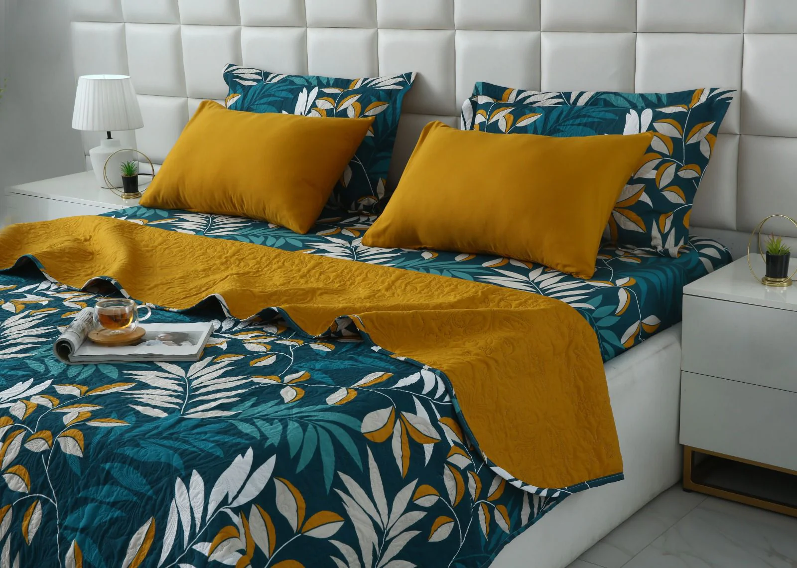 6 PCs Bed Spread Set- Tropicals - Image 6