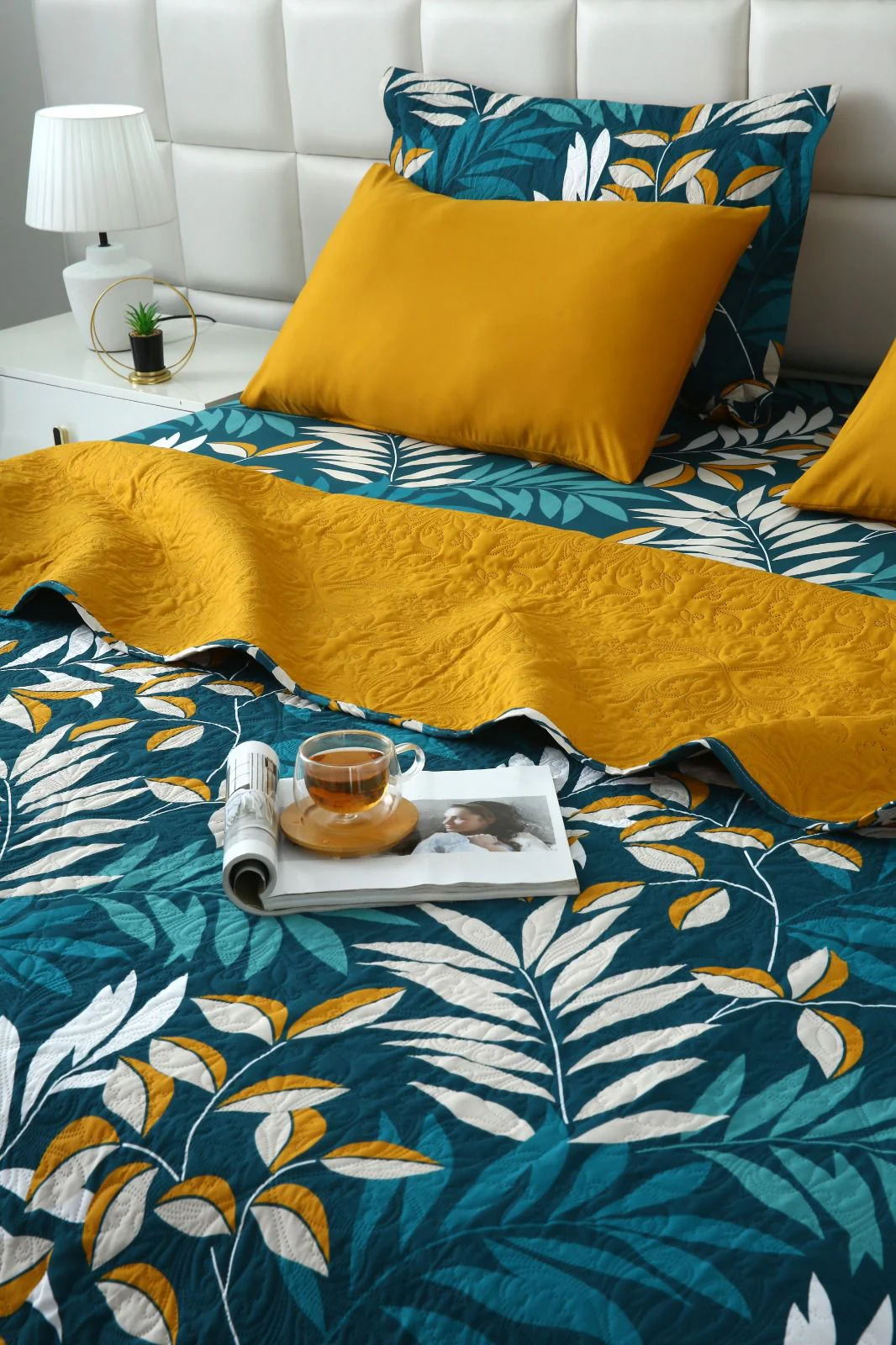 6 PCs Bed Spread Set- Tropicals - Image 8