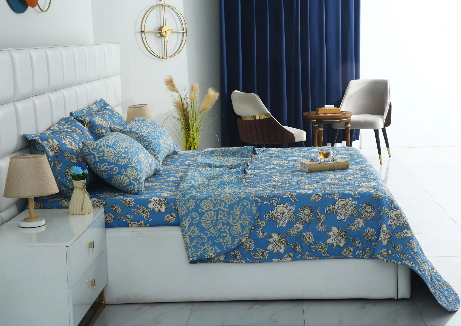 6 PCs Bed Spread Set- Vintage Chinese - Image 3