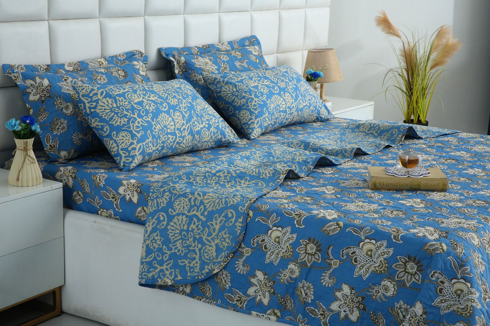 6 PCs Bed Spread Set- Vintage Chinese - Image 4