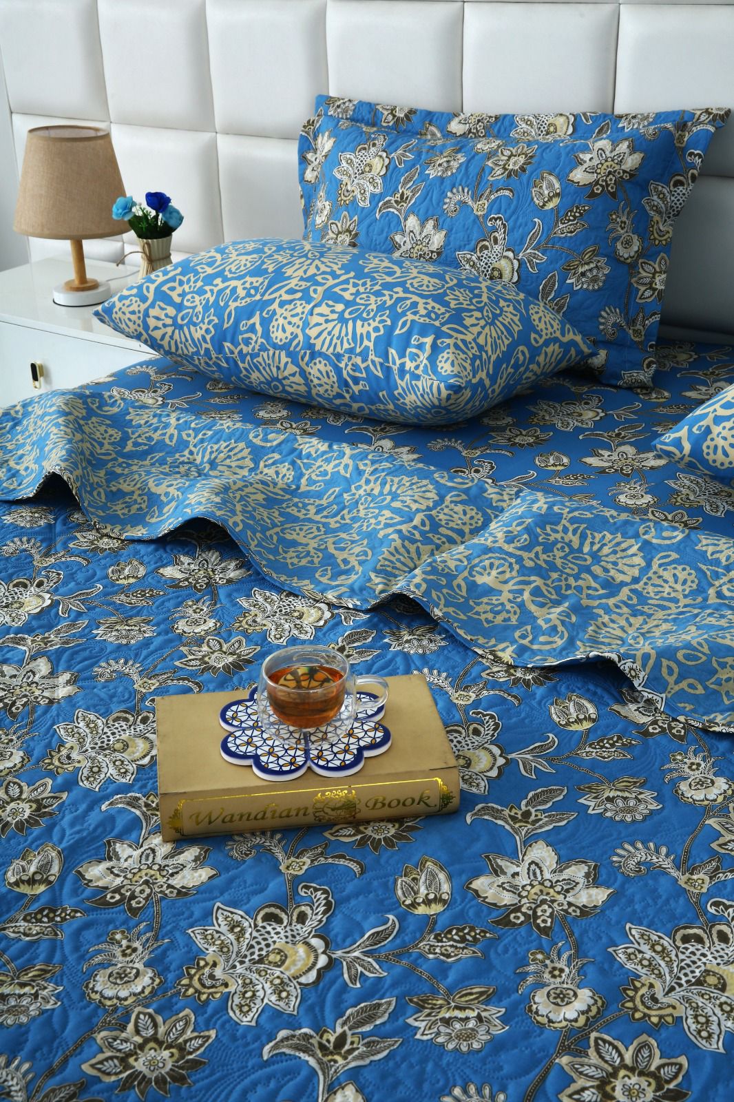 6 PCs Bed Spread Set- Vintage Chinese - Image 5