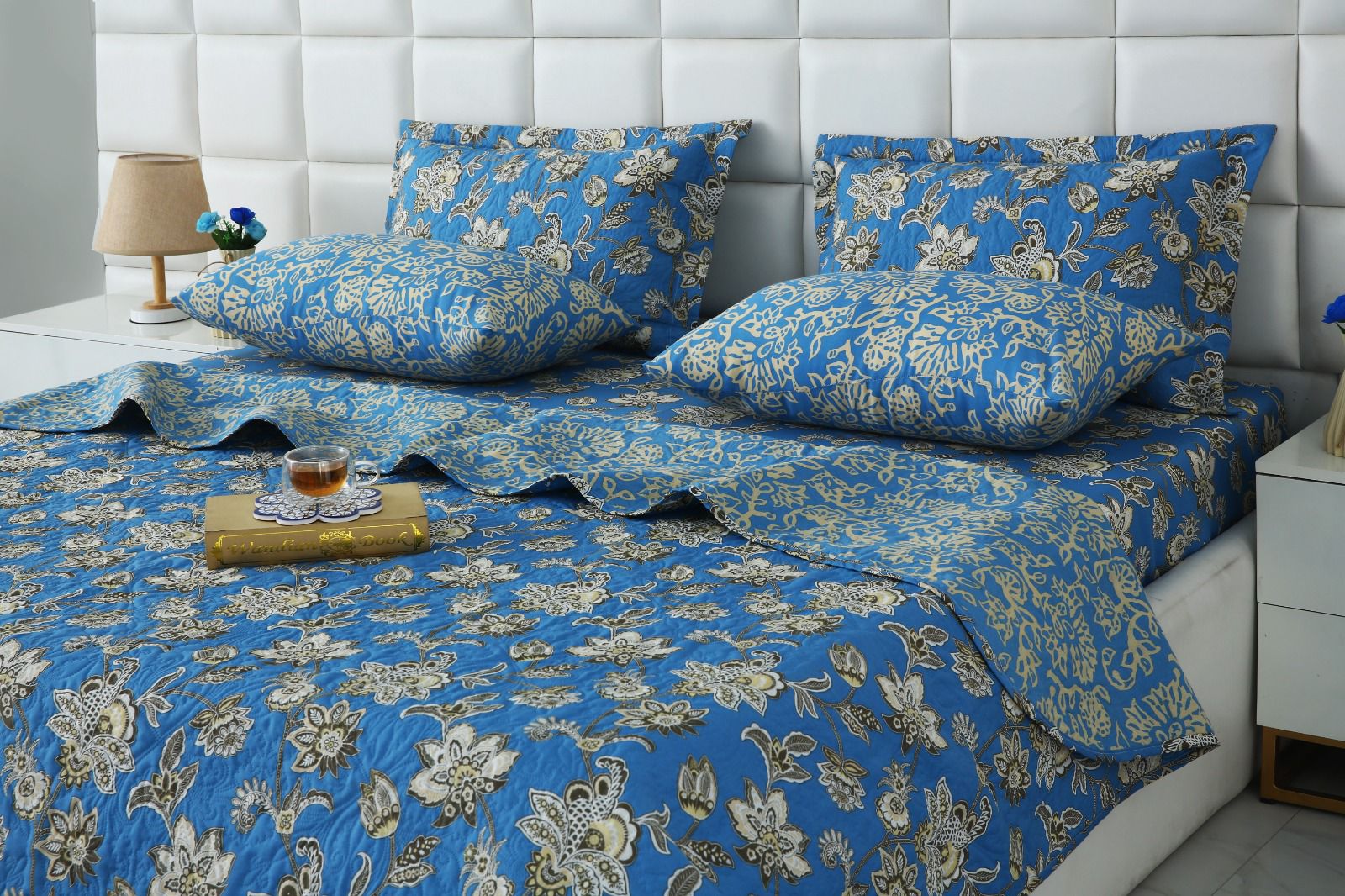 6 PCs Bed Spread Set- Vintage Chinese - Image 6