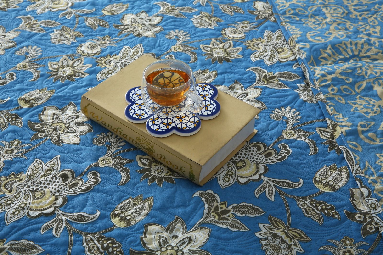 6 PCs Bed Spread Set- Vintage Chinese - Image 9