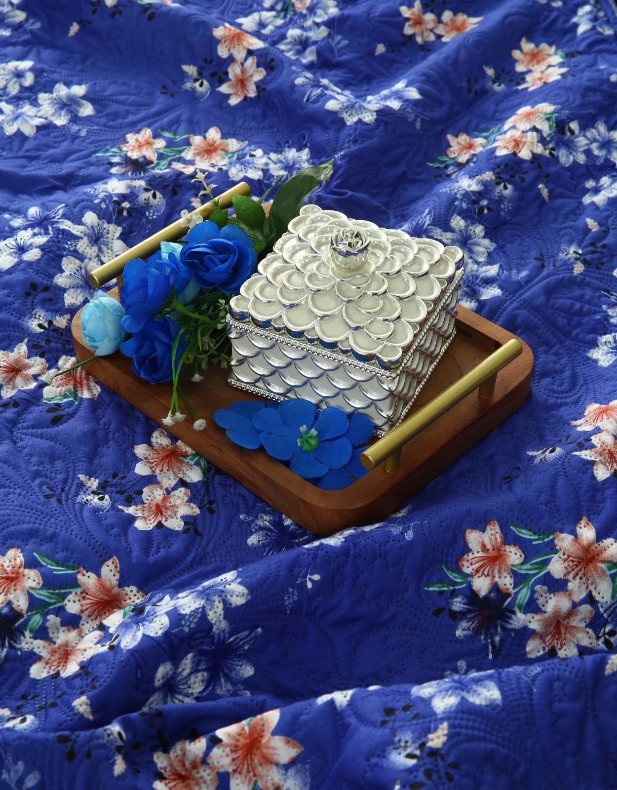 6 PCs Printed Bed Spread Set-Phlox - Image 17