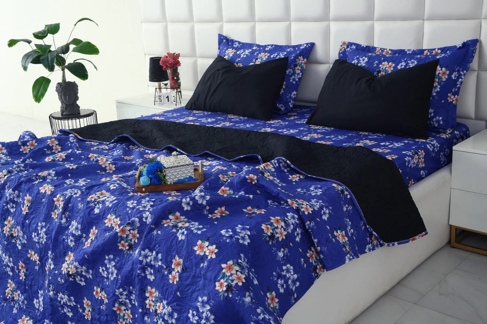 6 PCs Printed Bed Spread Set-Phlox - Image 4