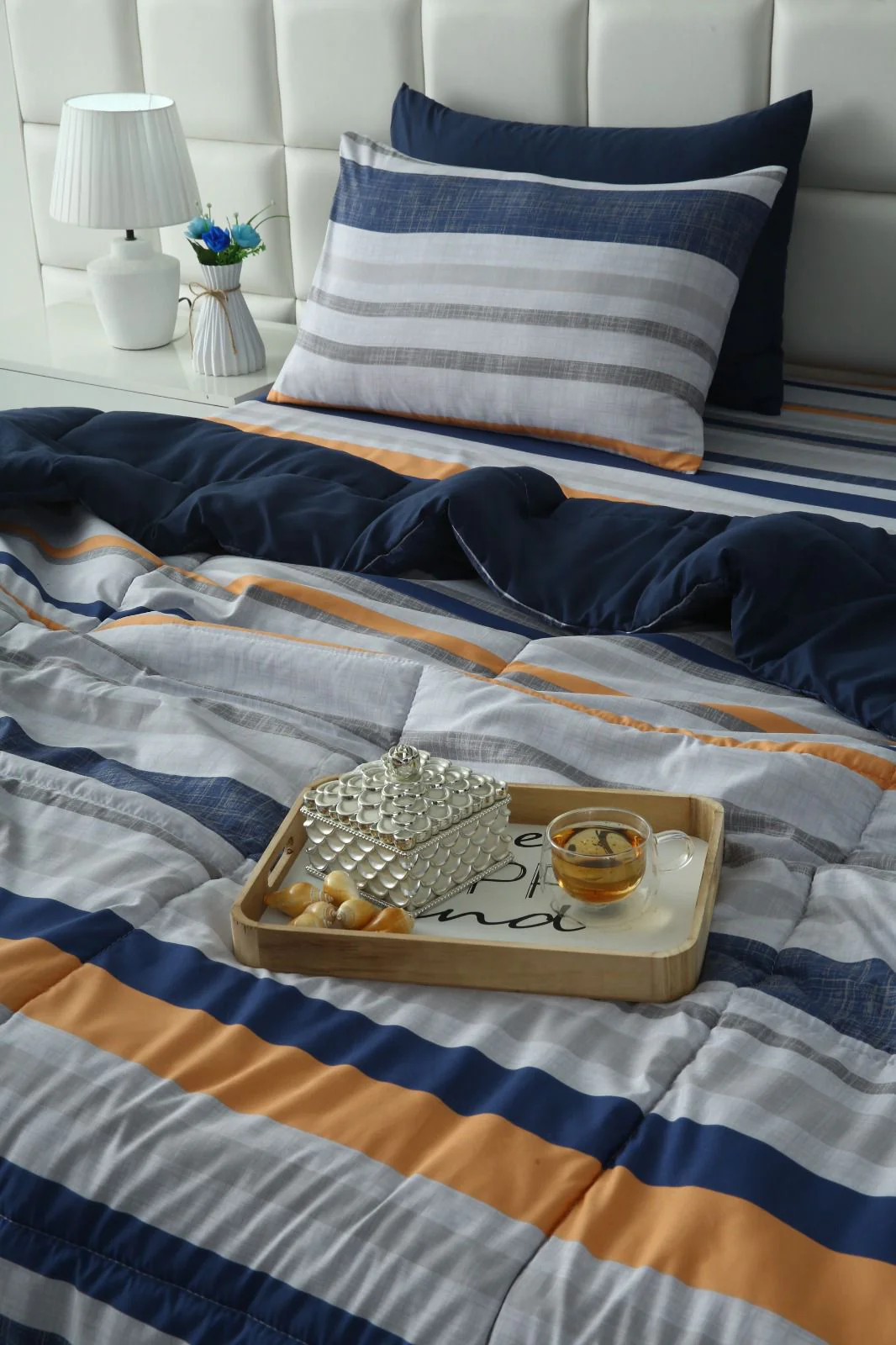 6 PCs Summer Comforter Set- Multi Bands - Image 8