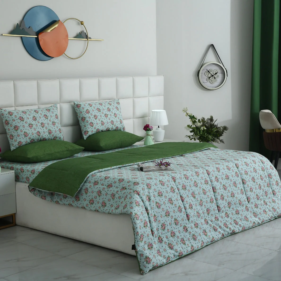6 PCs Summer Comforter Set-Verdant