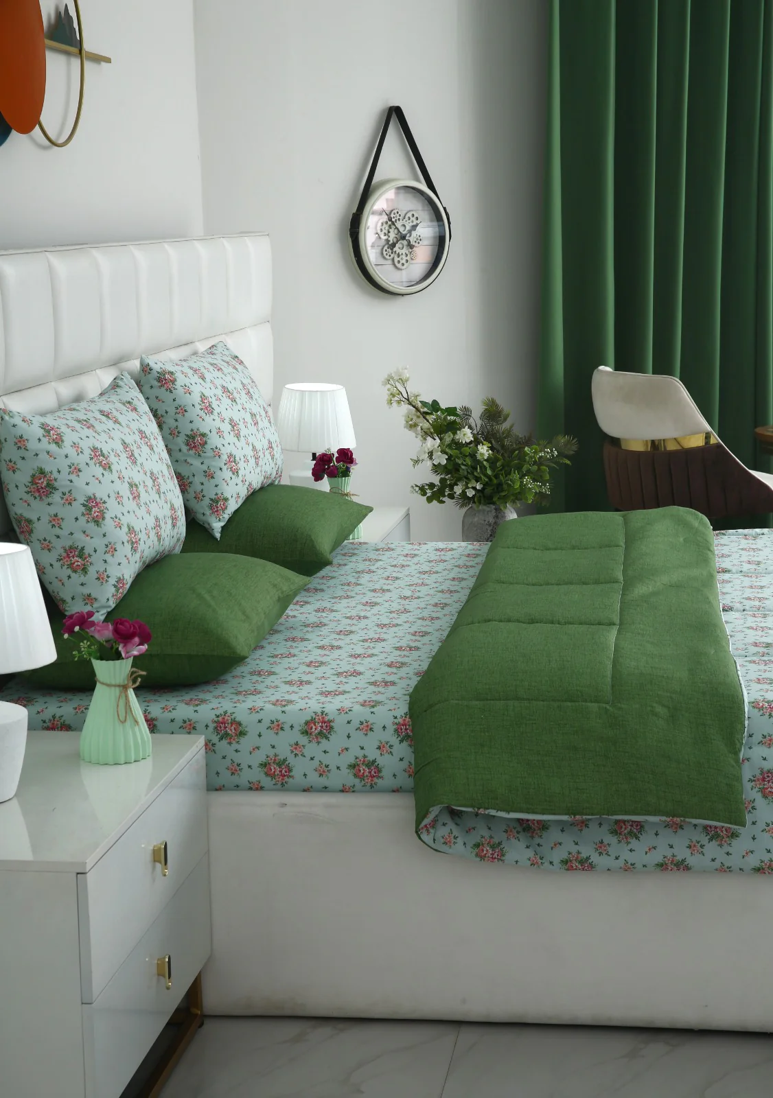 6 PCs Summer Comforter Set-Verdant - Image 10