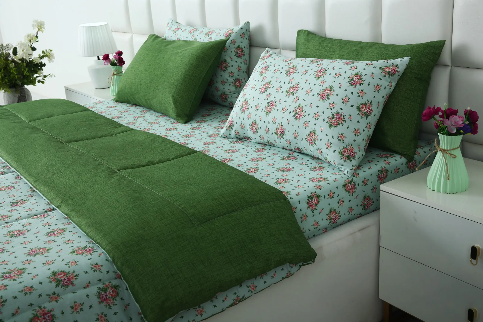 6 PCs Summer Comforter Set-Verdant - Image 14