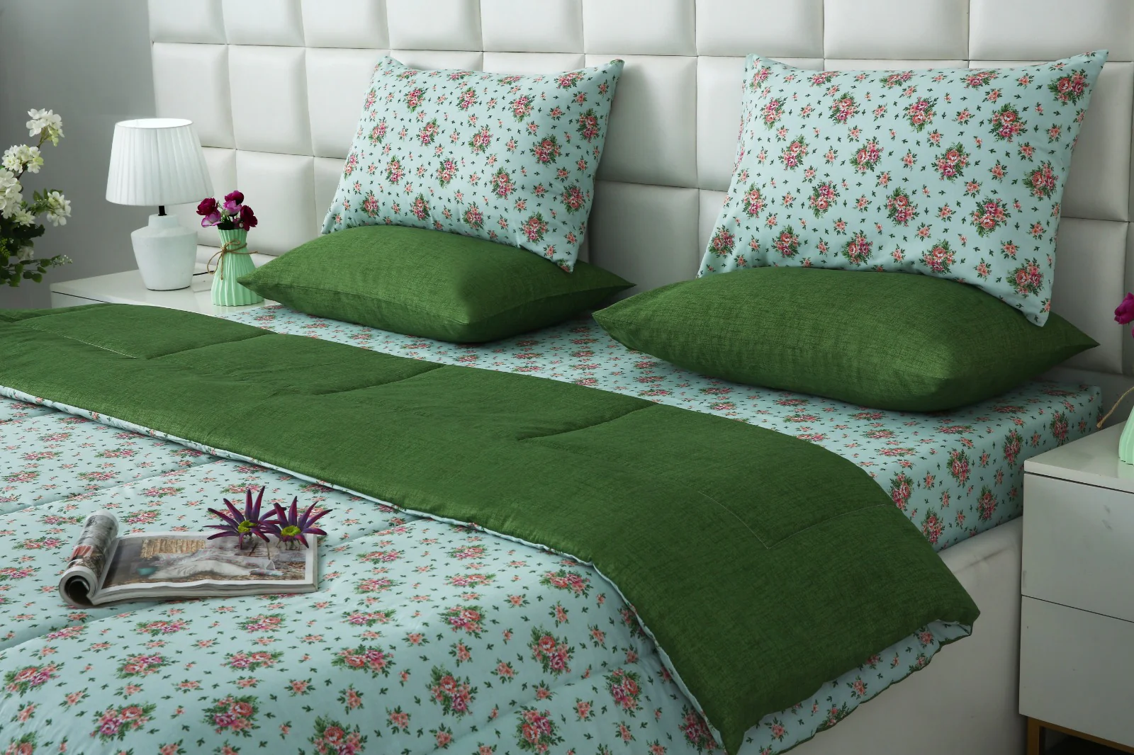 6 PCs Summer Comforter Set-Verdant - Image 3