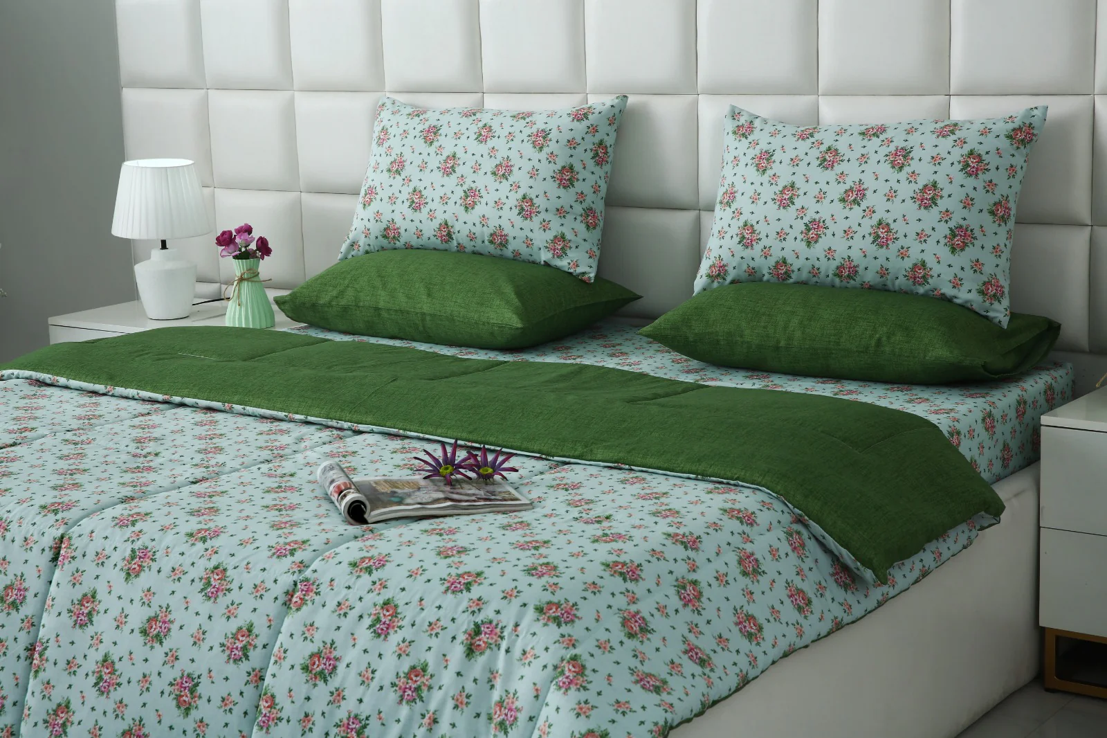 6 PCs Summer Comforter Set-Verdant - Image 4