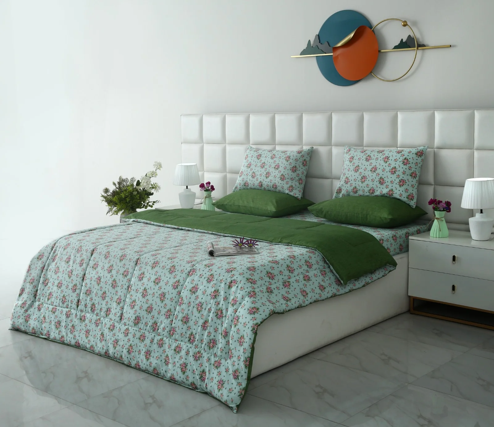 6 PCs Summer Comforter Set-Verdant - Image 5