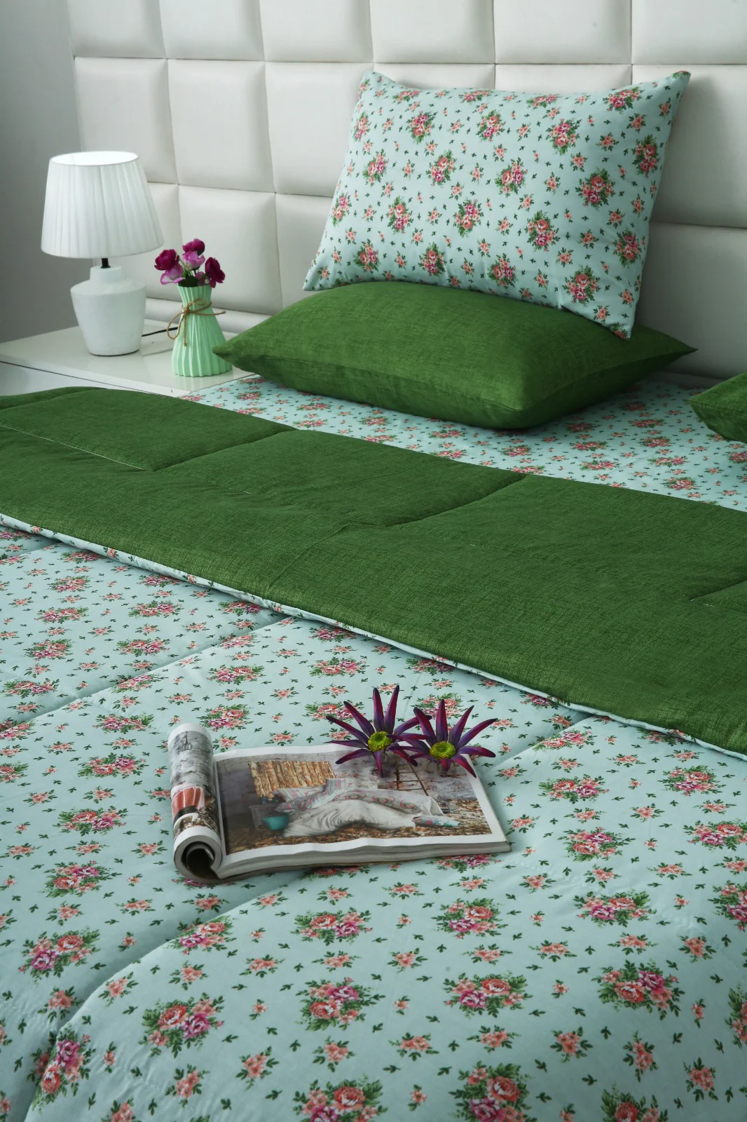 6 PCs Summer Comforter Set-Verdant - Image 6