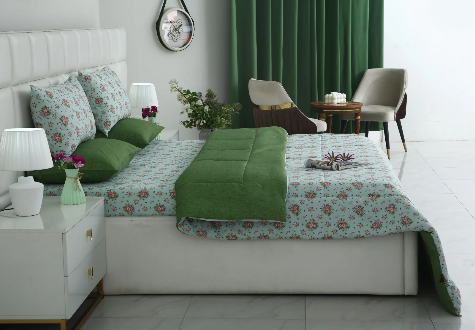 6 PCs Summer Comforter Set-Verdant - Image 8