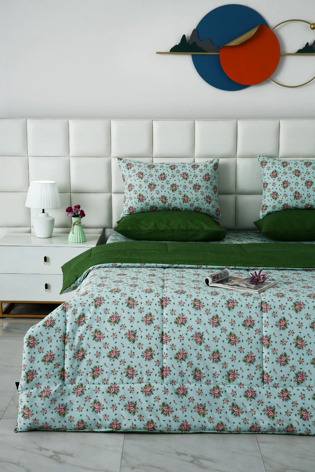 6 PCs Summer Comforter Set-Verdant - Image 9