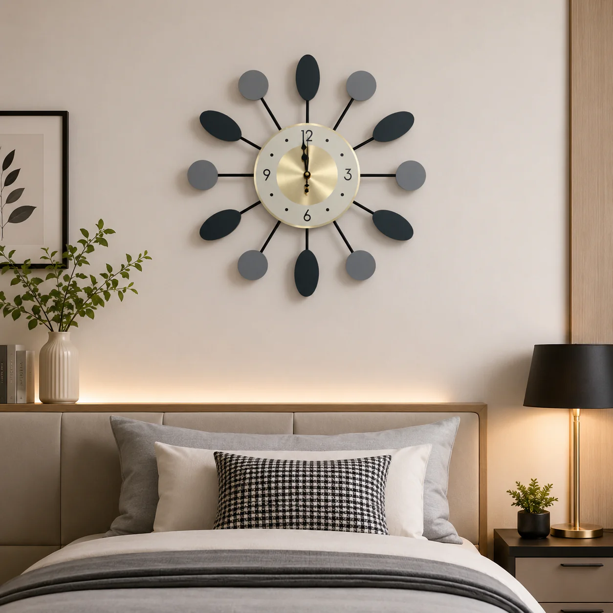 60CM Metal Oval Style Wall Clock-(SA2311-188) - Image 2