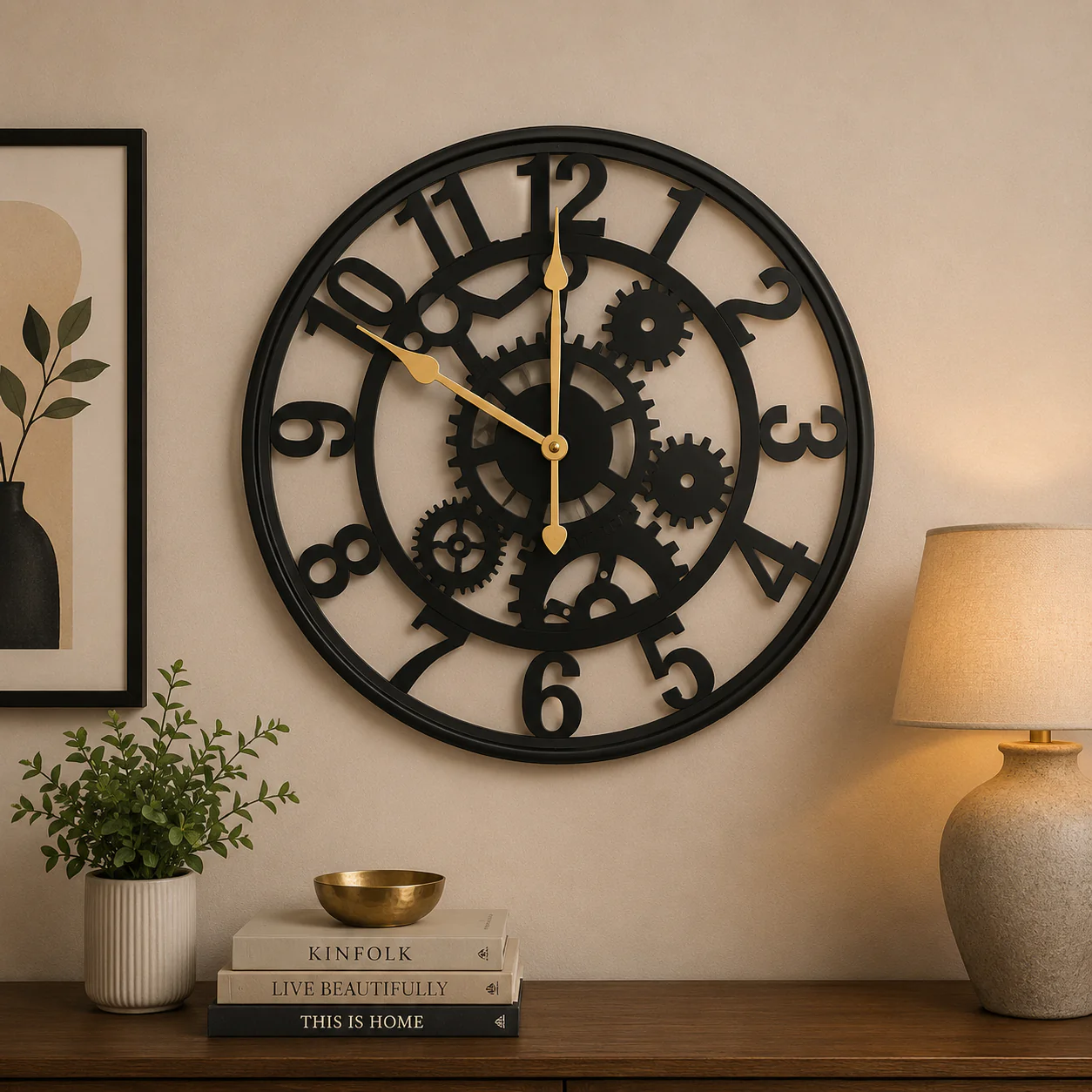 60Cm Modern Design Metallic Wall Clock(SA2013-50) - Image 2