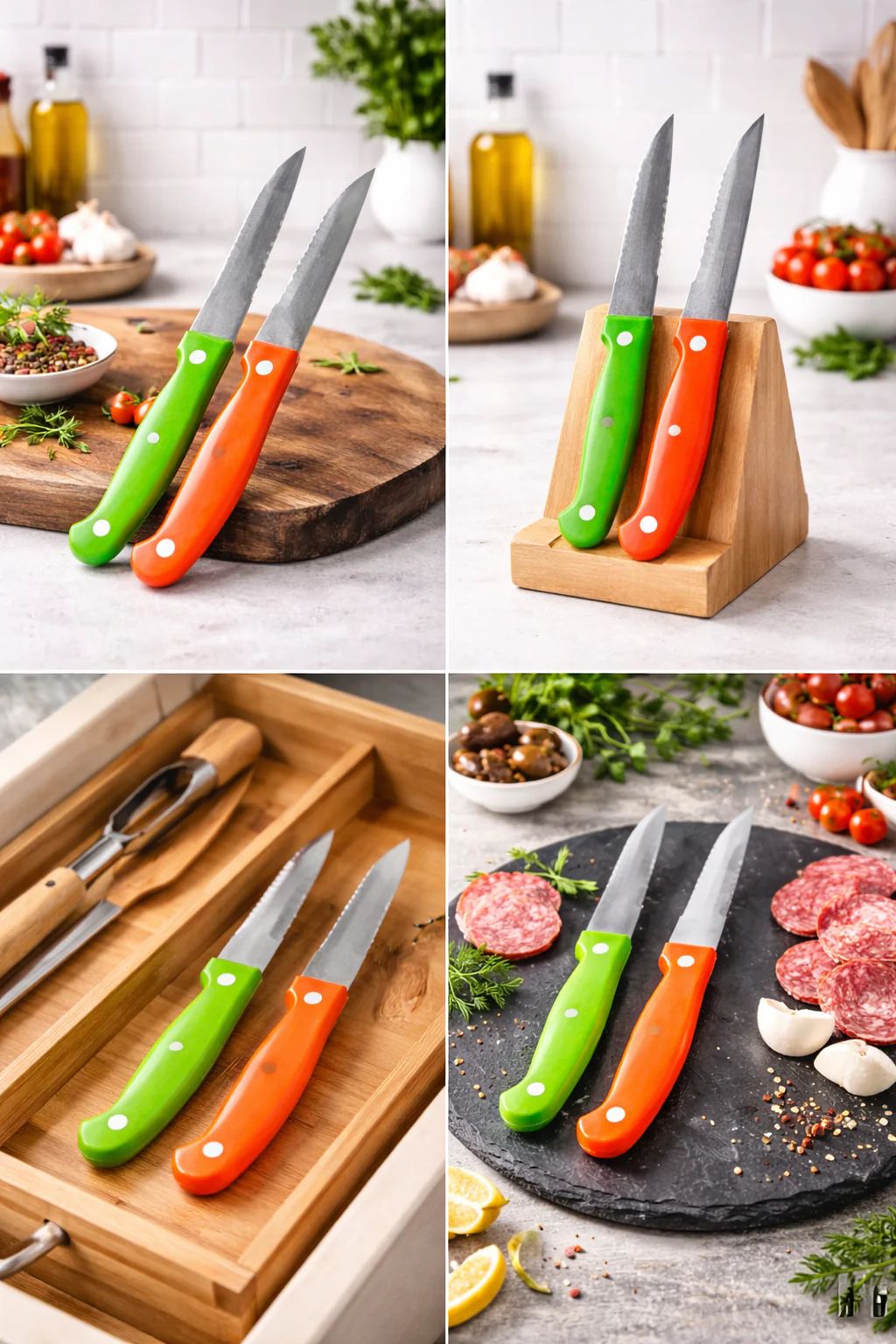 6Pcs Knife Set with Steel Blades-(SA2412-04)