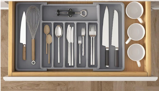 8 Compartments Extended Cutlery Utensil Adjustable Tray (SA2510-071) - Image 5
