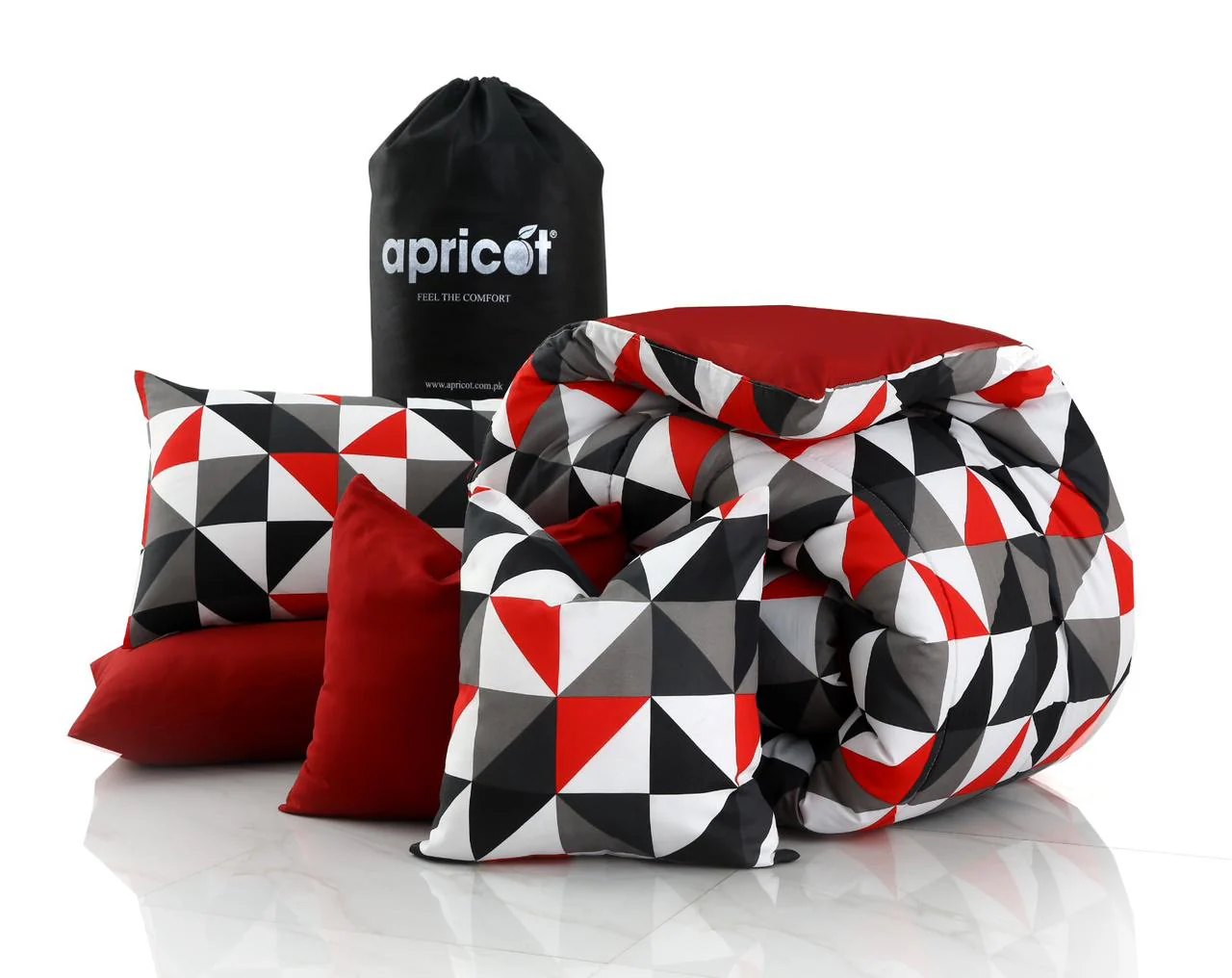 8 PCs Winter Razai Set-Abstract Geometric - Image 9