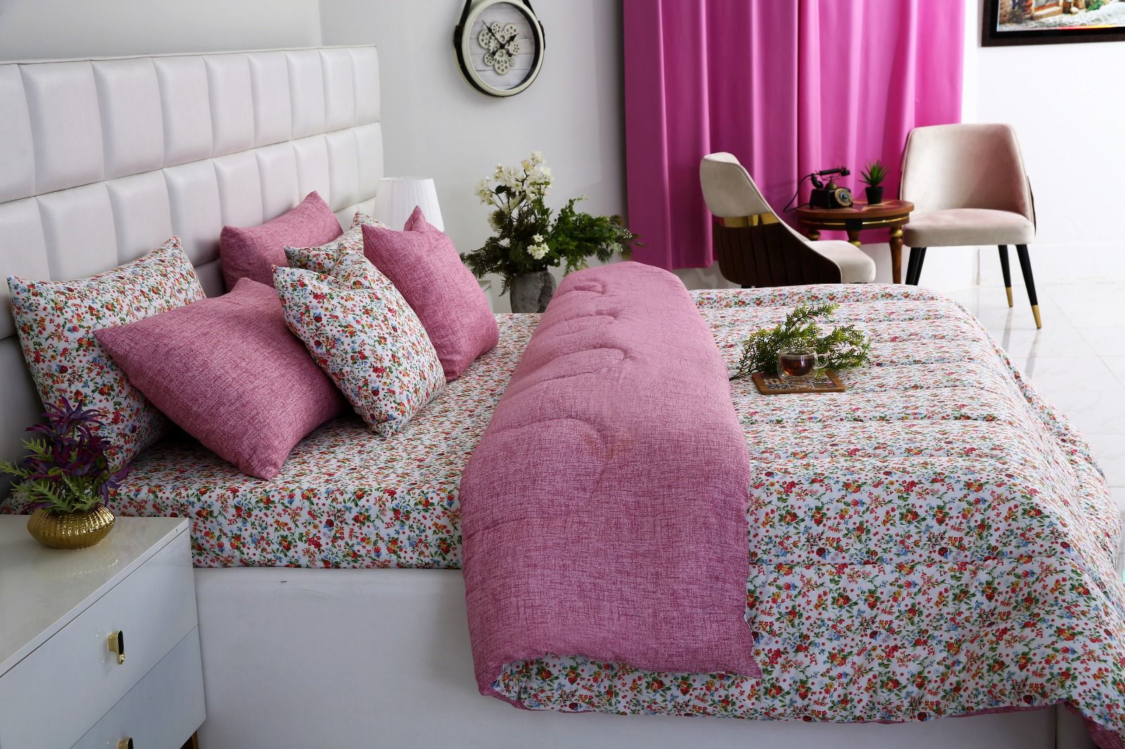 8 PCs Winter Razai Set-Azalea - Image 2