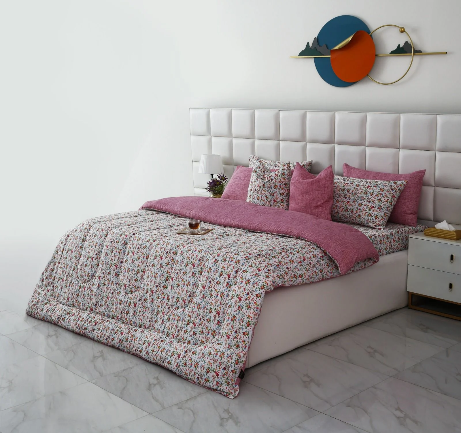 8 PCs Winter Razai Set-Azalea - Image 6