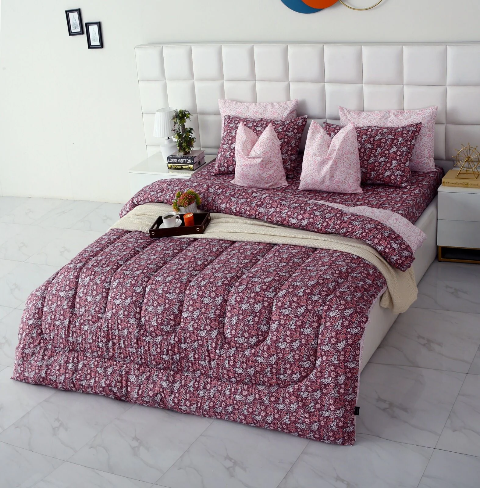 8 PCs Winter Razai Set-Daisy Day - Image 2