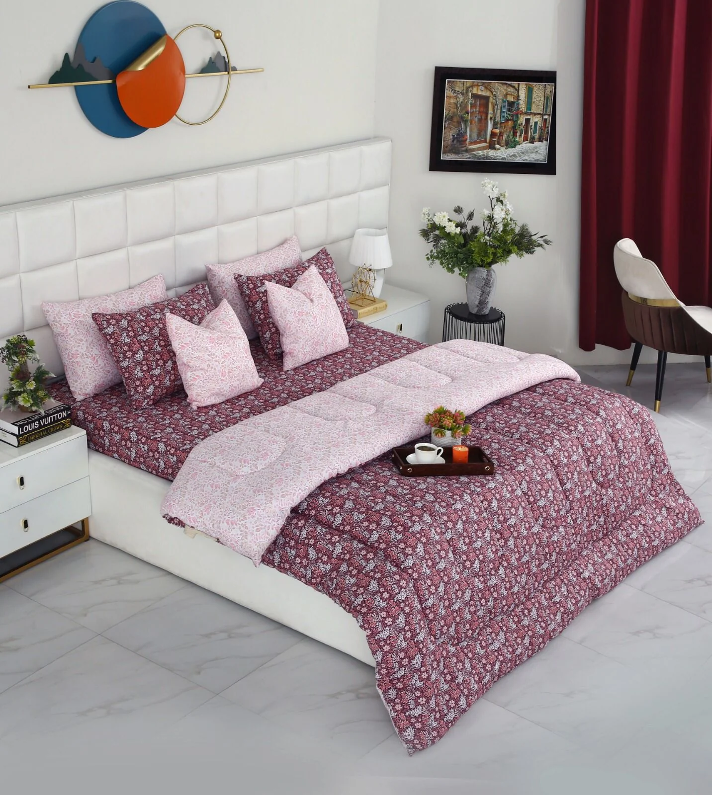 8 PCs Winter Razai Set-Daisy Day - Image 3