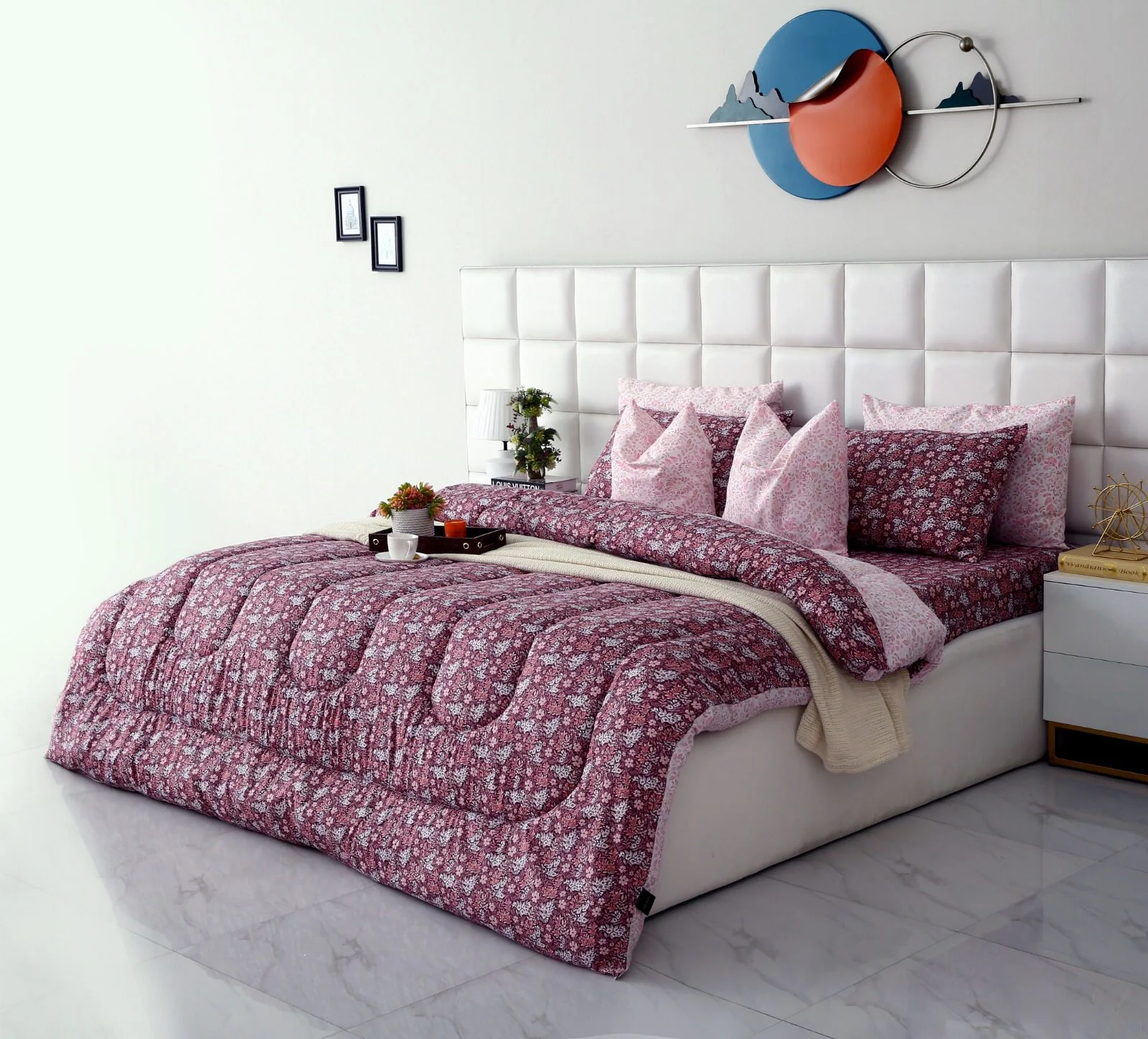 8 PCs Winter Razai Set-Daisy Day - Image 4