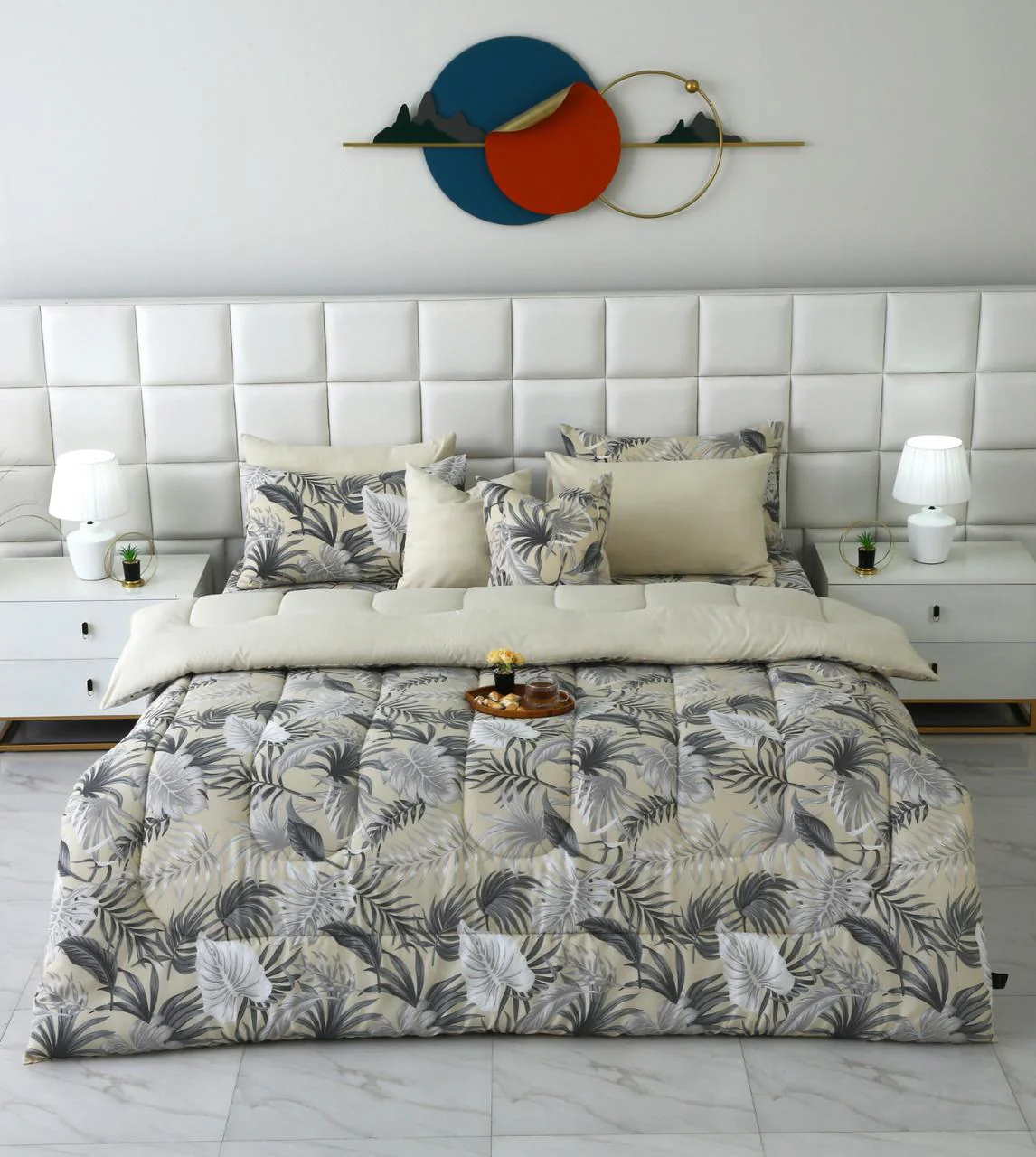8 PCs Winter Razai Set-Hawaii(With Base Reverse) - Image 5