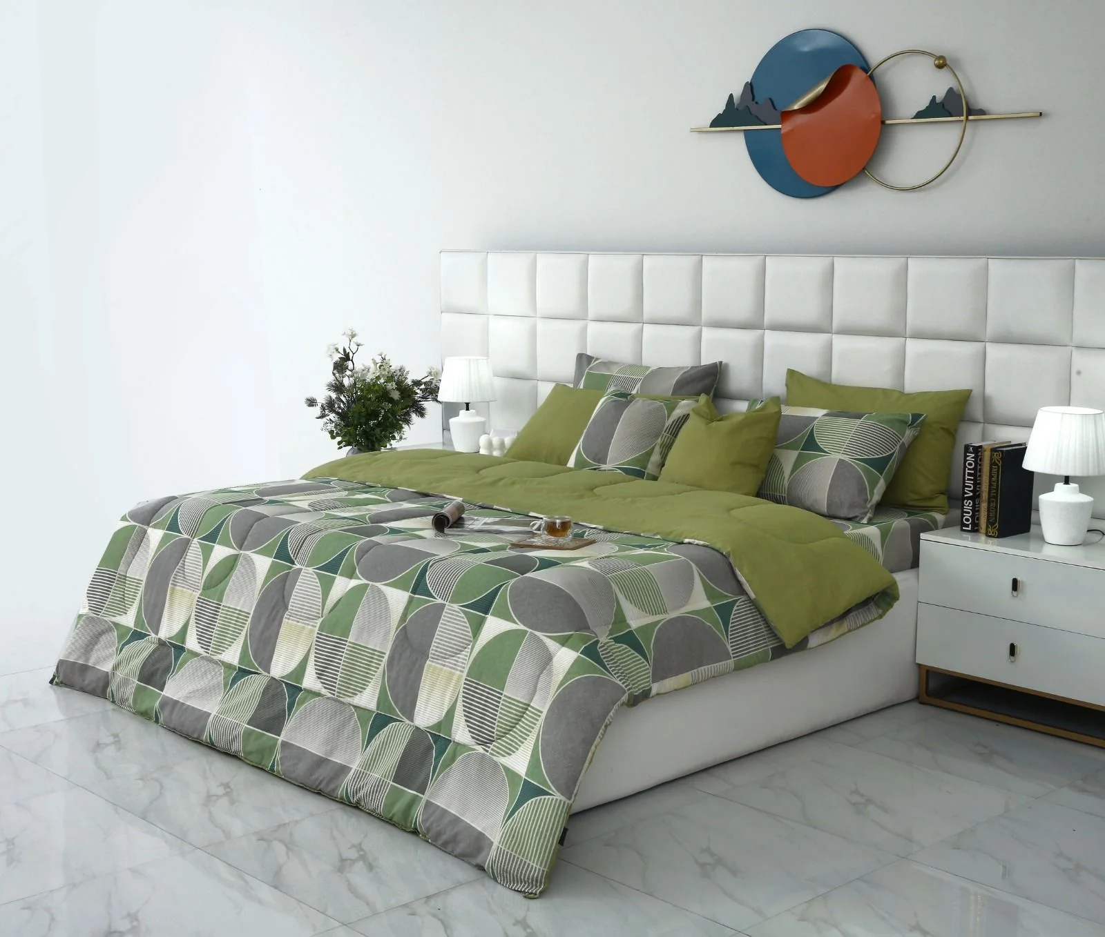 8 PCs Winter Razai Set-Neo Abstract - Image 3