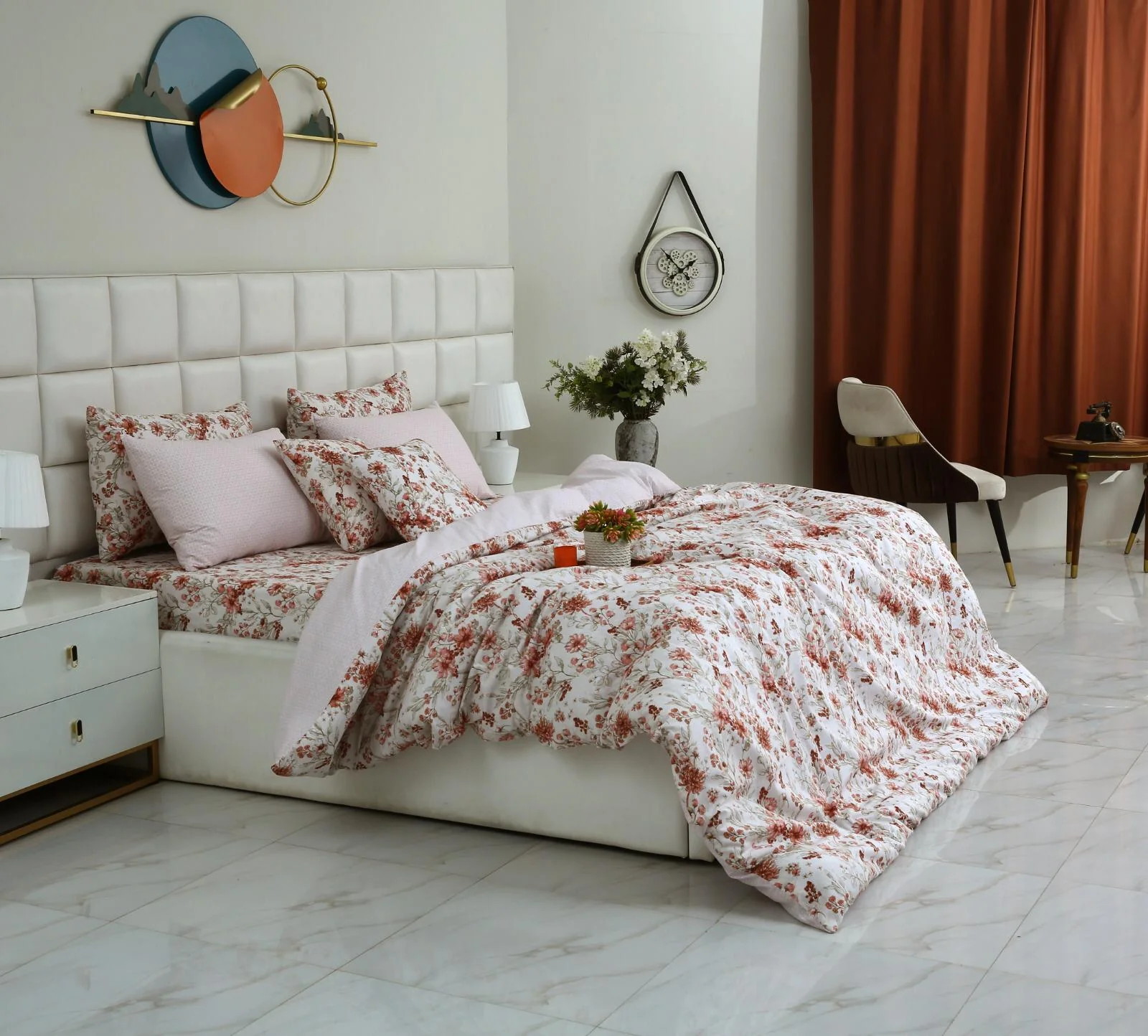 8PCs Duvet Cover Pastel Botanical - Image 3