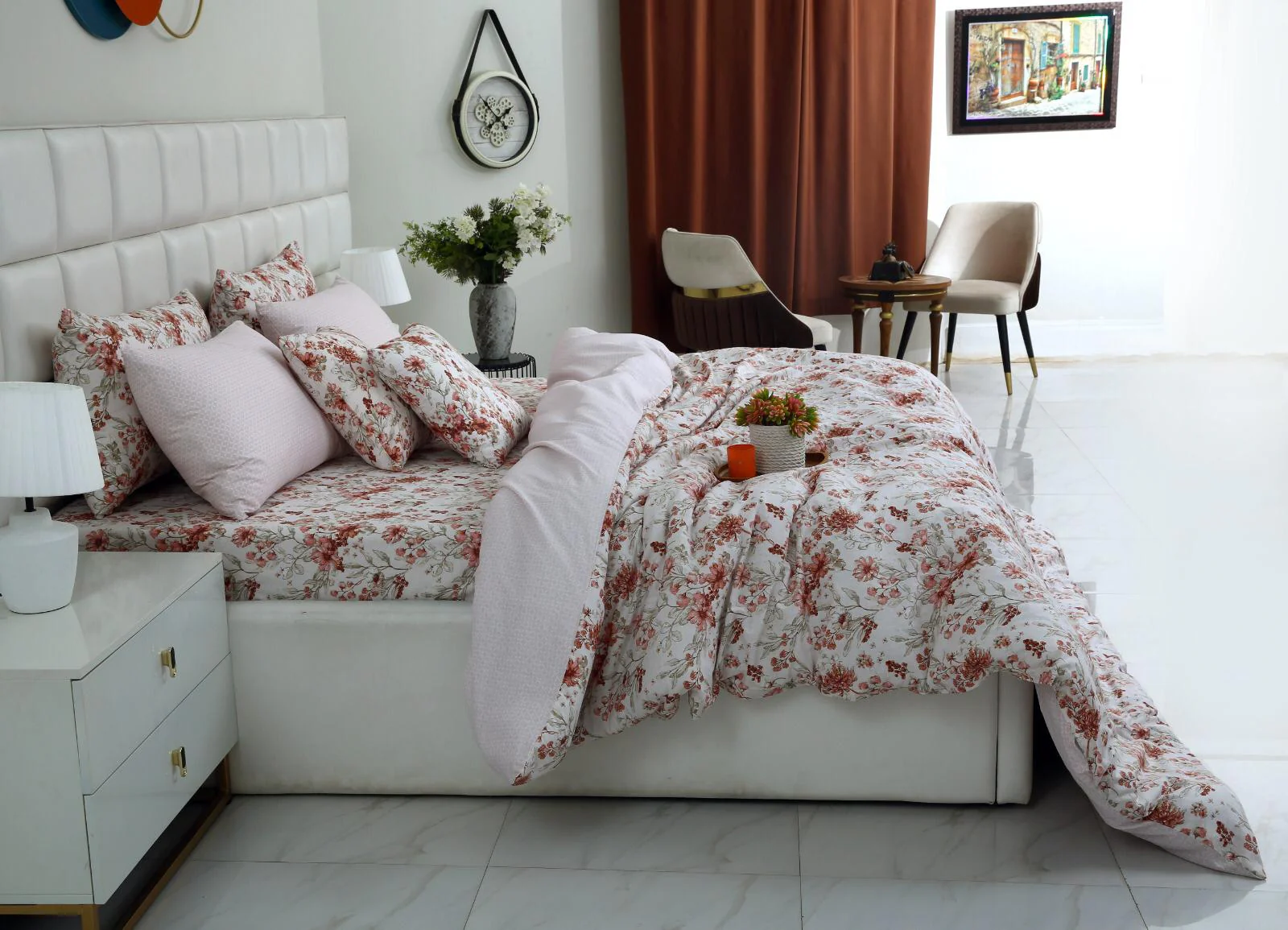 8PCs Duvet Cover Pastel Botanical - Image 5
