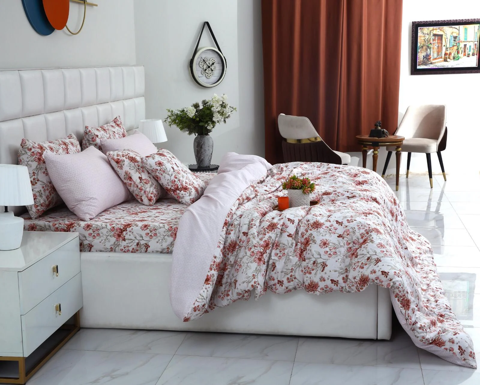 8PCs Duvet Cover Pastel Botanical - Image 8