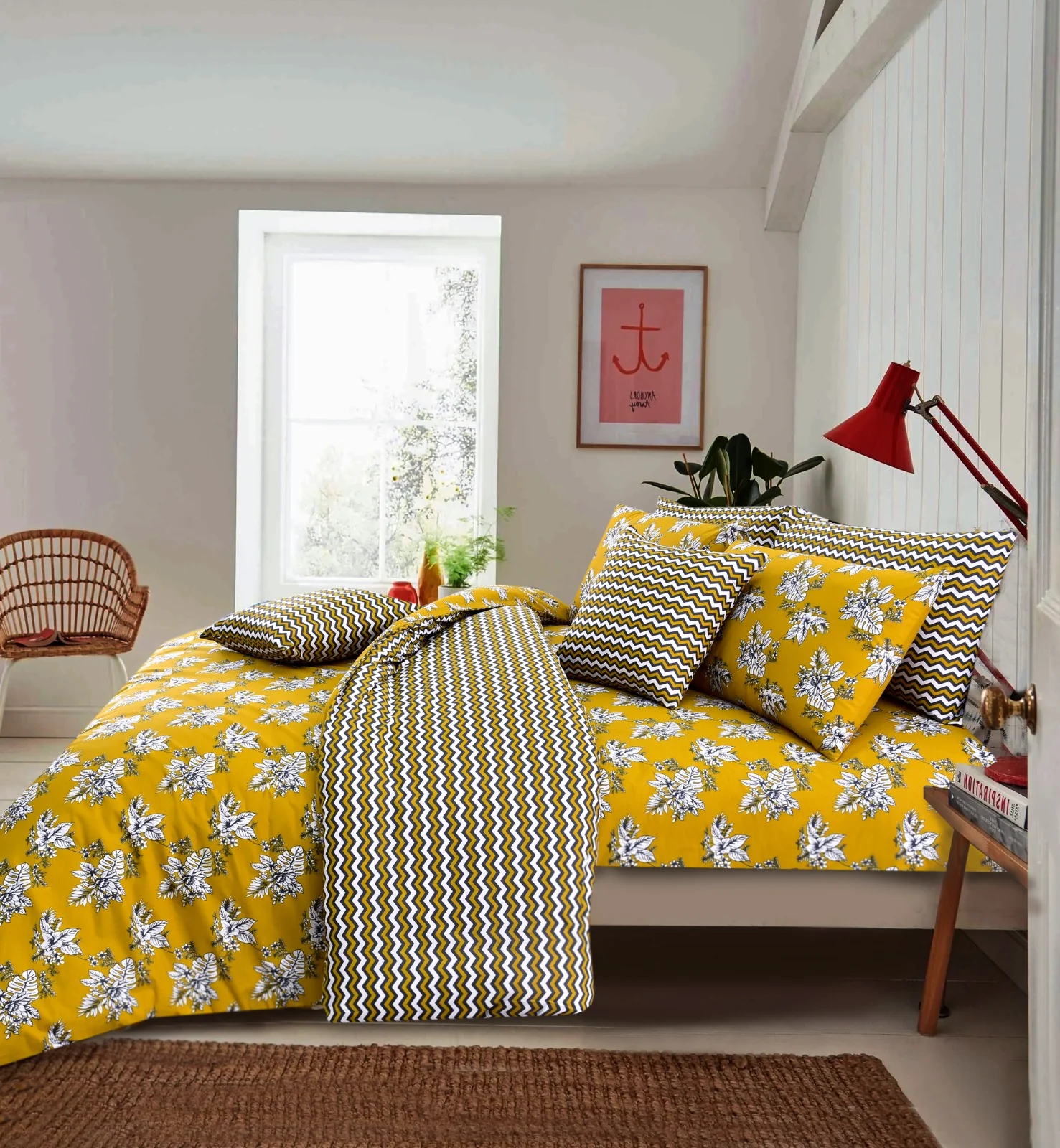 8PCs Mustard Garden Duvet Cover - Image 3