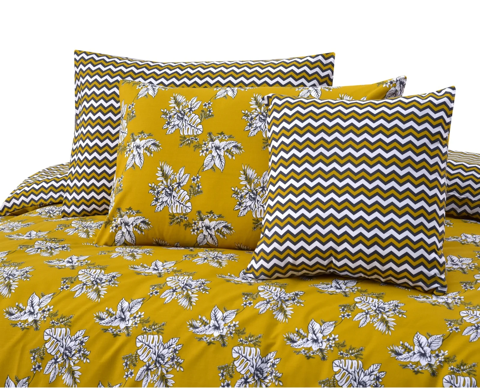 8PCs Mustard Garden Duvet Cover - Image 5