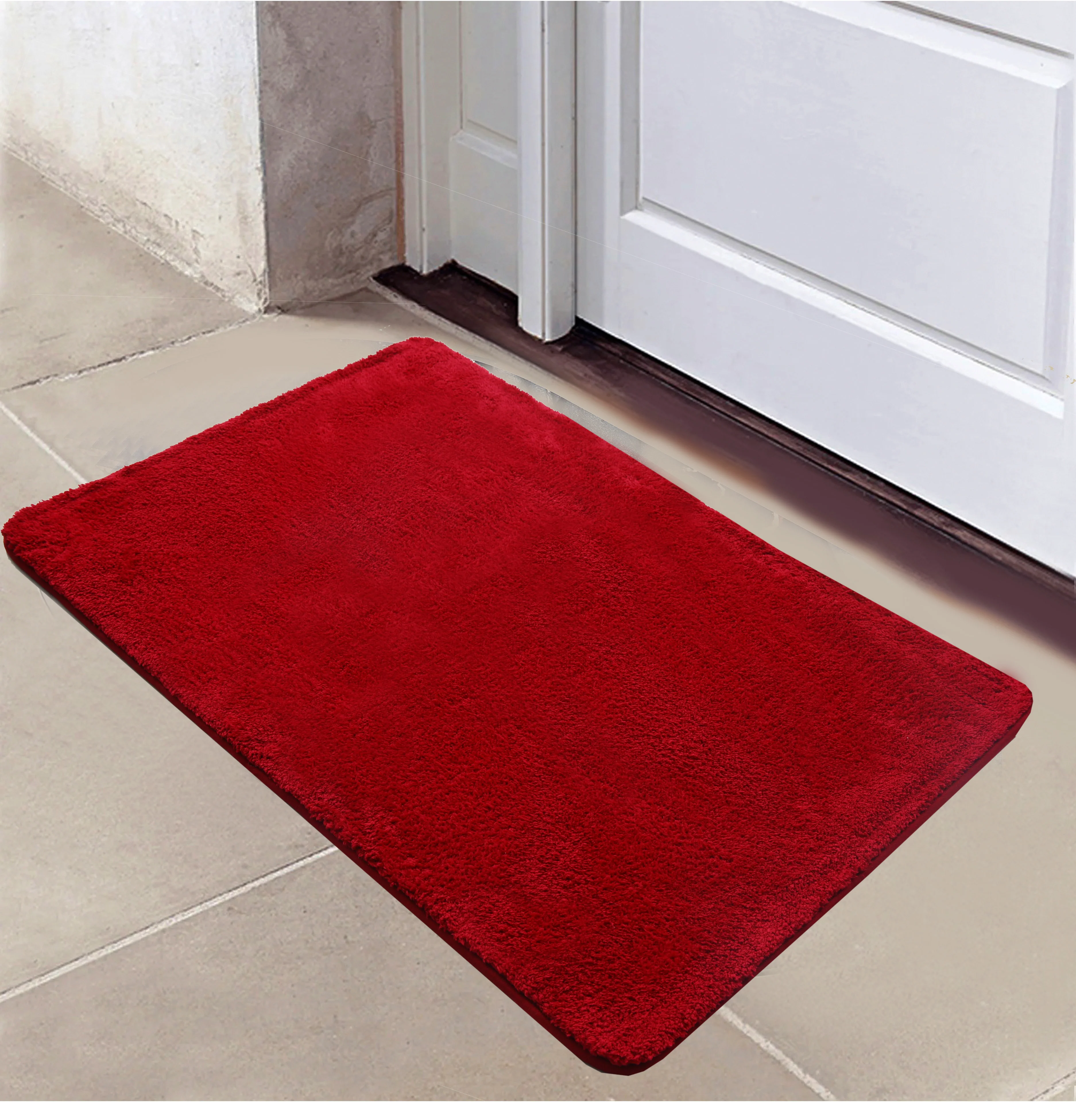 Anti-Slip Door Mat(SA2408-327)Furry Maroon