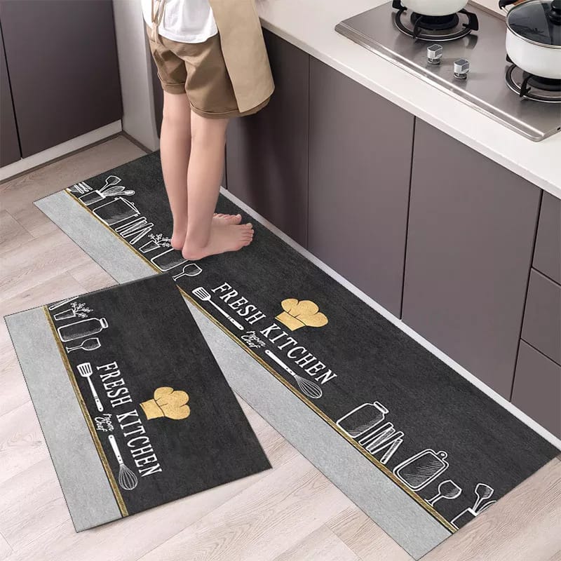 Anti slip Kitchen Floor Mat Set-Fresh Kitchen