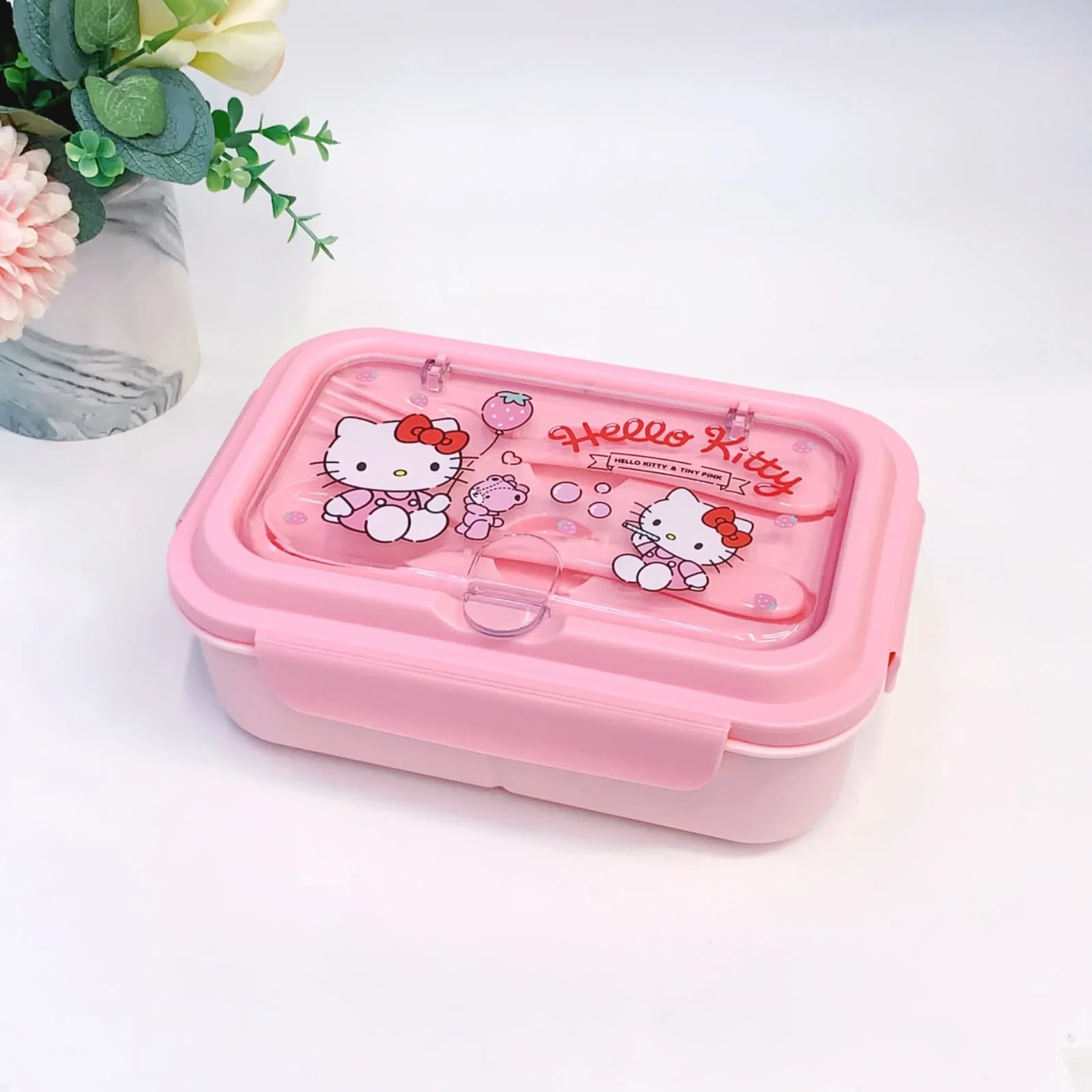Cute Lunch Carrier with Secure 2-Point Locking Lid (SA2510-054)Hello Kitty