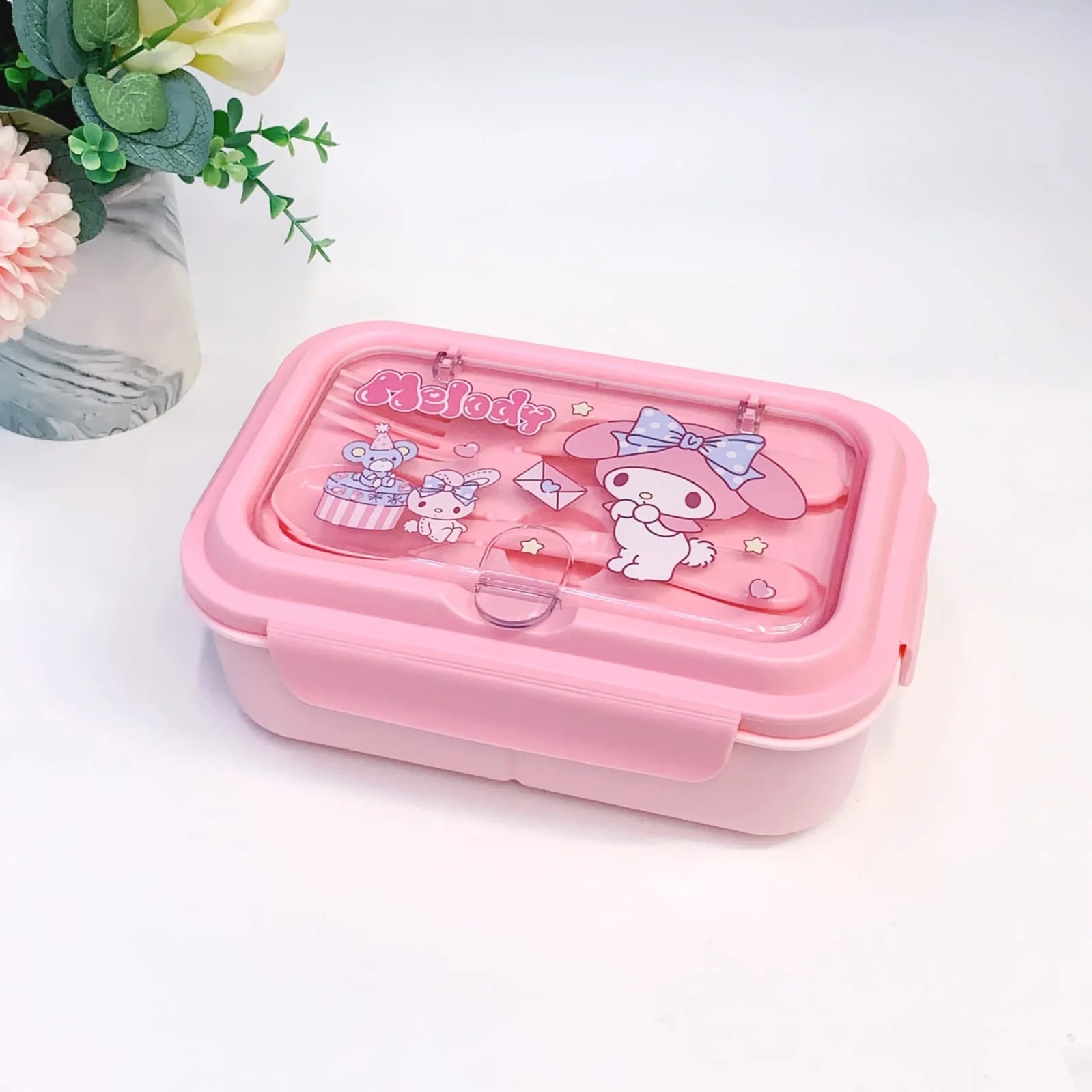 Cute Lunch Carrier with Secure 2-Point Locking Lid (SA2510-054)Melody