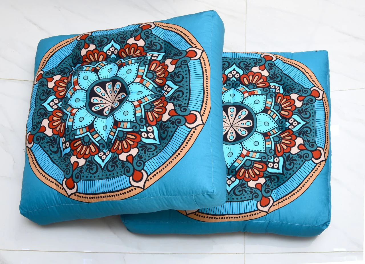 Digital Printed Square Floor Cushions-Boho - Image 2