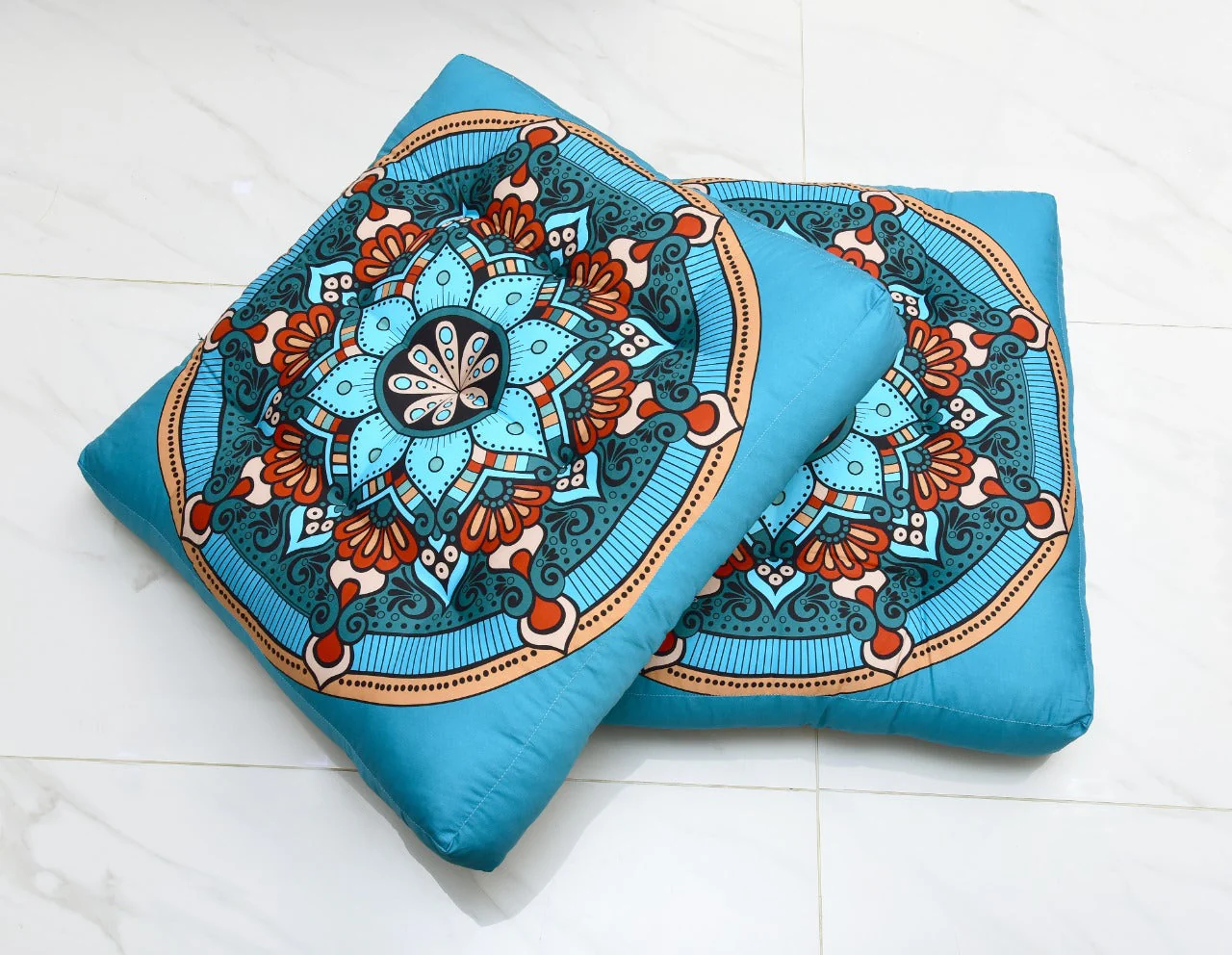 Digital Printed Square Floor Cushions-Boho - Image 3