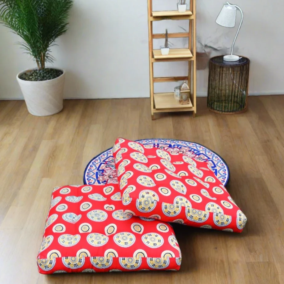 Digital Printed Square Floor Cushions- Rangoo