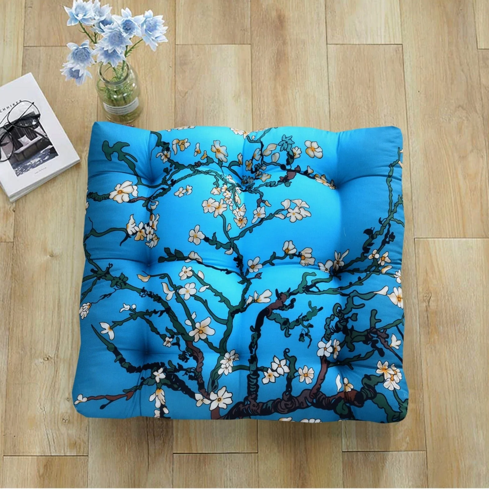 Digital Printed Square Floor Cushions- Roots
