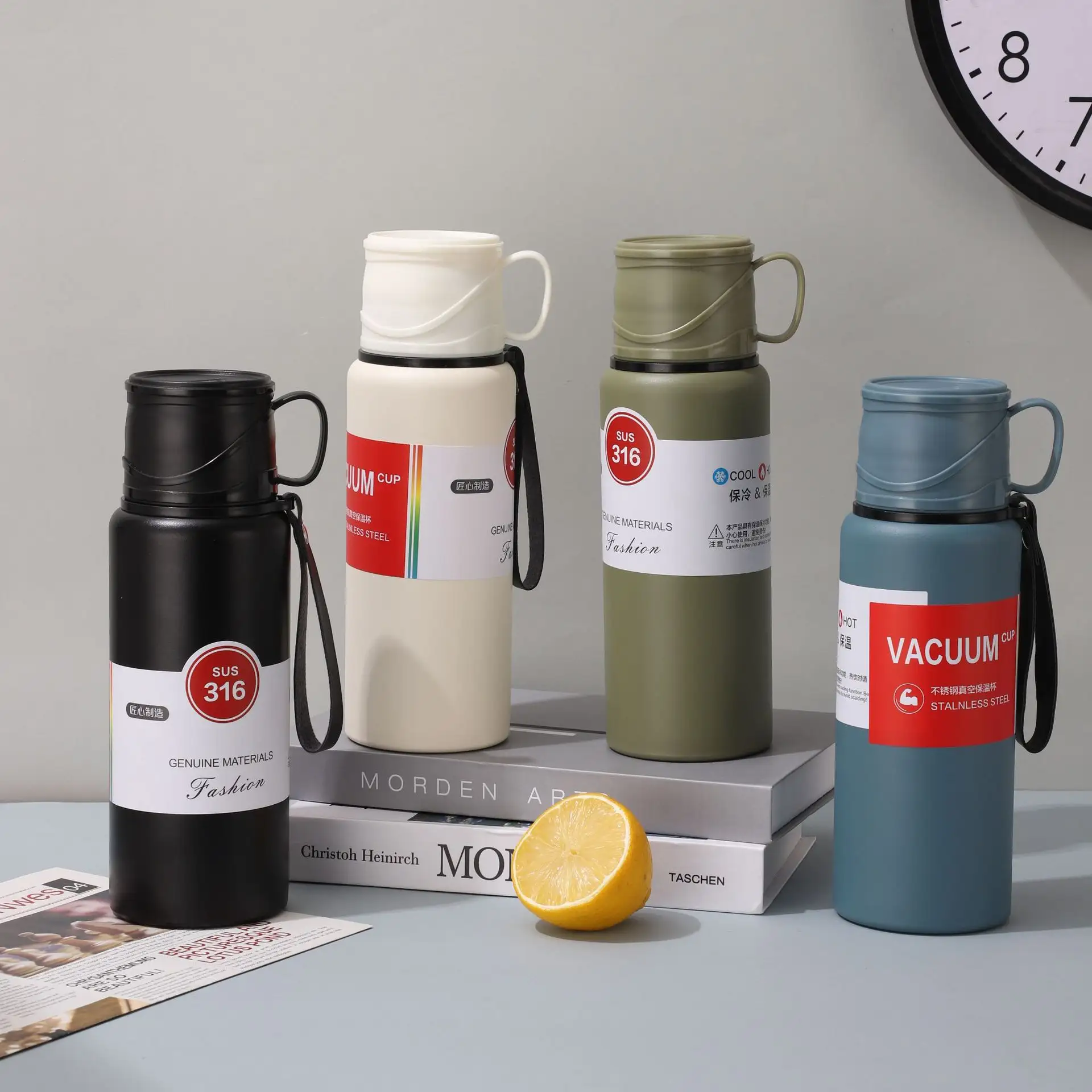 Double Wall Insulated Thermos(SA2408-164)-White - Image 5