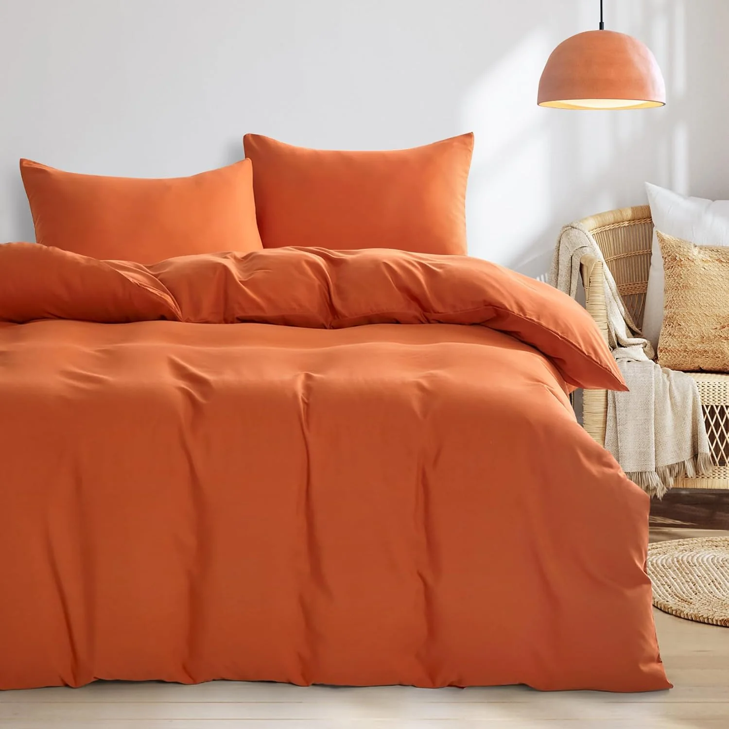 Duvet Cover-Rust