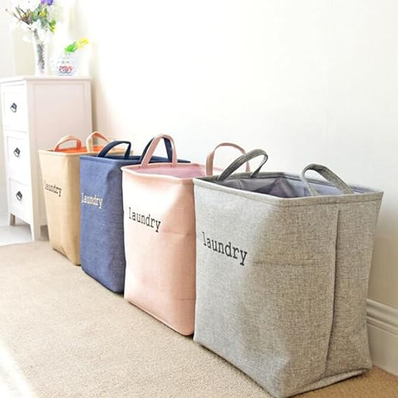 Eva Collapsible Laundry Basket-Beige - Image 7